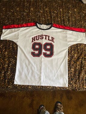 Cherry Mellow Hustle 99 White and Red Women's Jersey Top/Dress